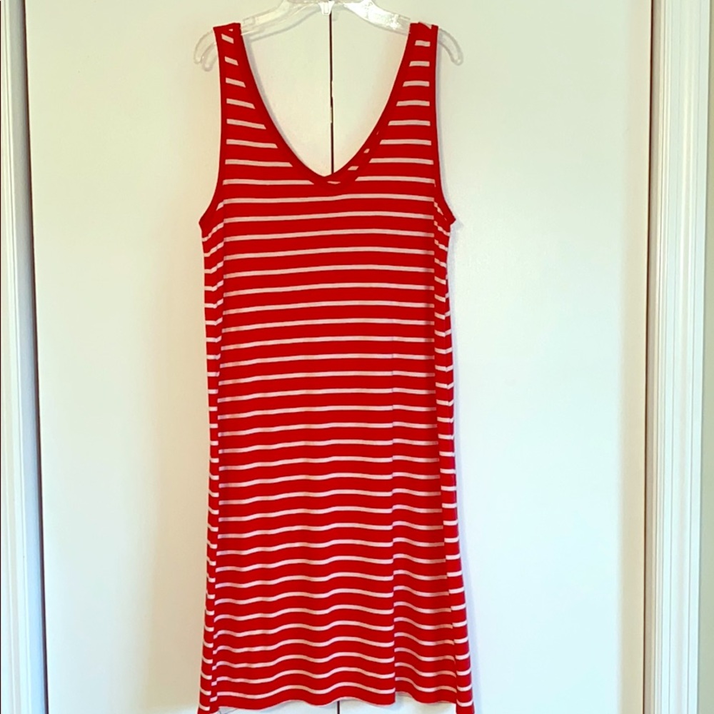 Red and White Striped Dress